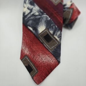 x'Andrini Stylish Red and Black Men's Silk Tie FREE SHIPPING